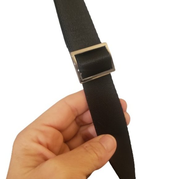 Like New KNOMO Leather and Nylon Slender Laptop Bag with Top Handle and Strap - Picture 11 of 11